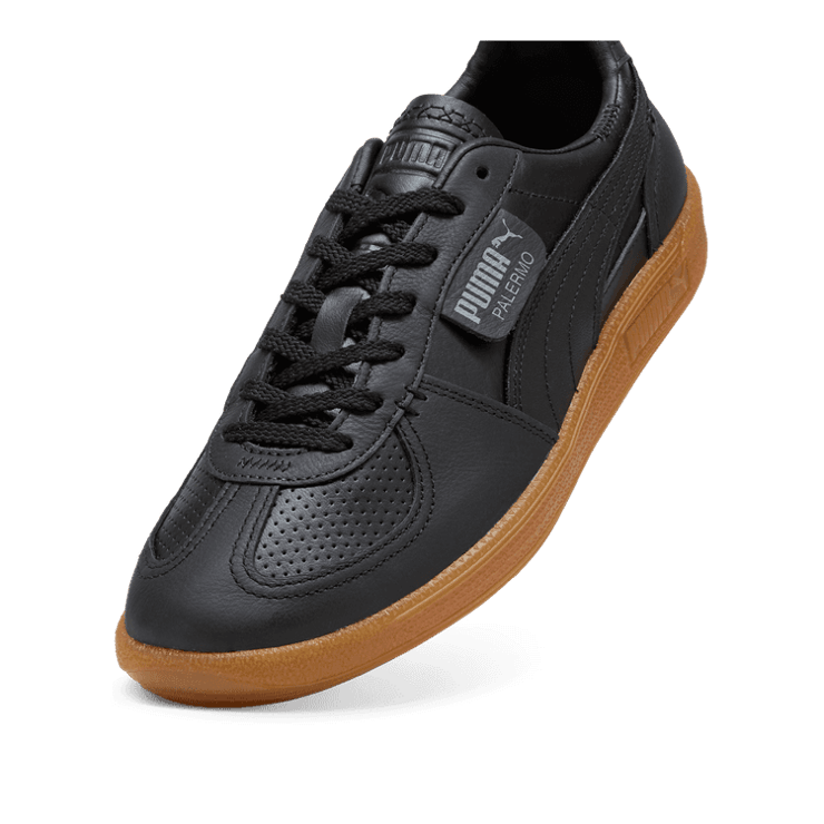 PUMA Palermo S And P Sneakers in Black/Gum Angle 2