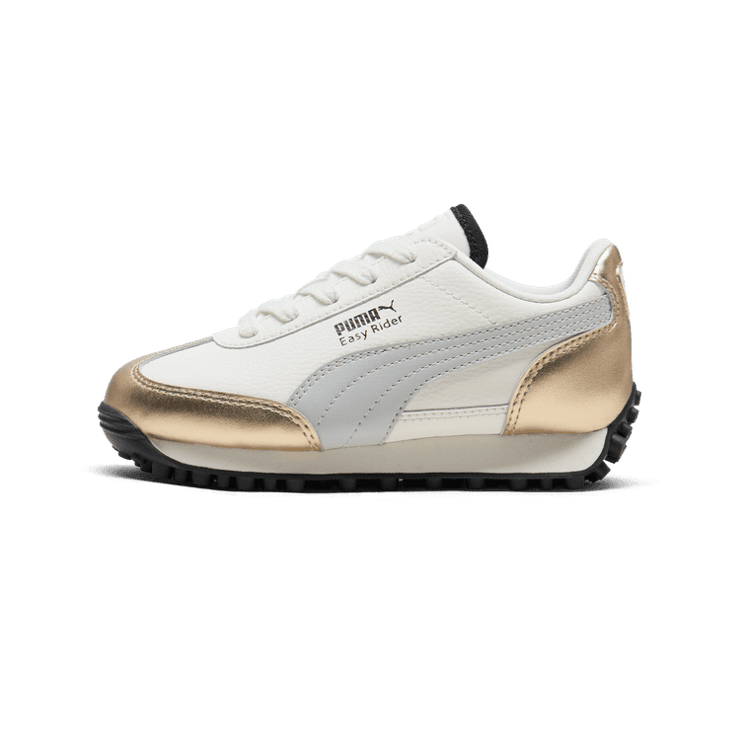 PUMA Easy Rider Mixed Metals in Warm White/Gold/Glacial Grey (PS) Angle 1