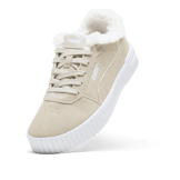 PUMA Carina 2.0 Teddy Suede Sneakers in Desert Dust/Desert Dust/White Angle 2