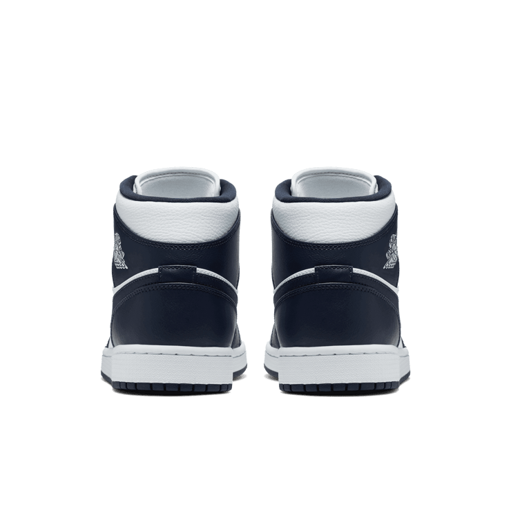 Jordan 1 Mid White Metallic Gold Obsidian Angle 3