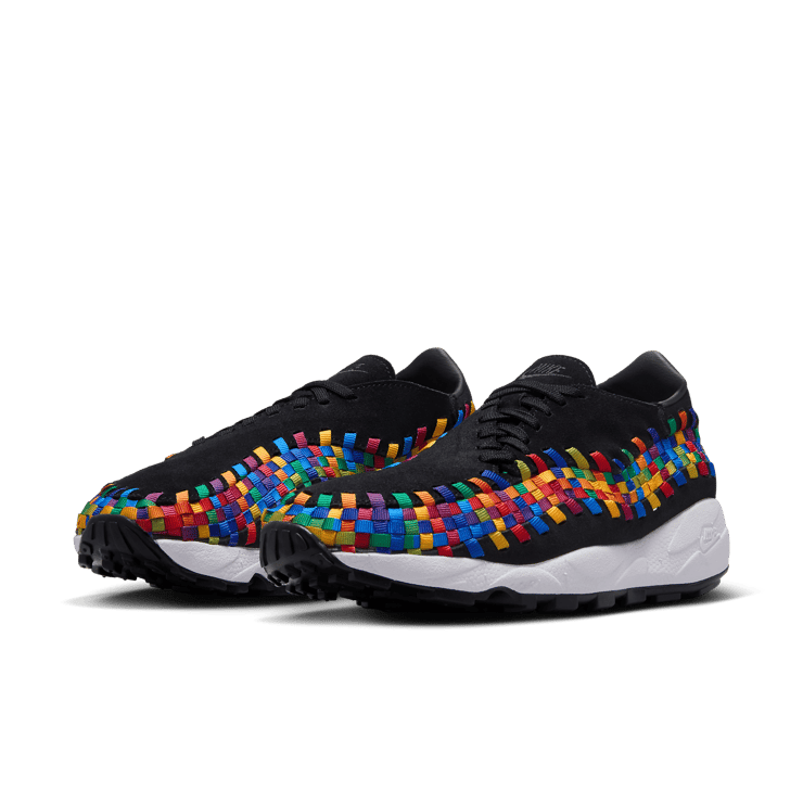 Nike Air Footscape Woven Black Rainbow Angle 3