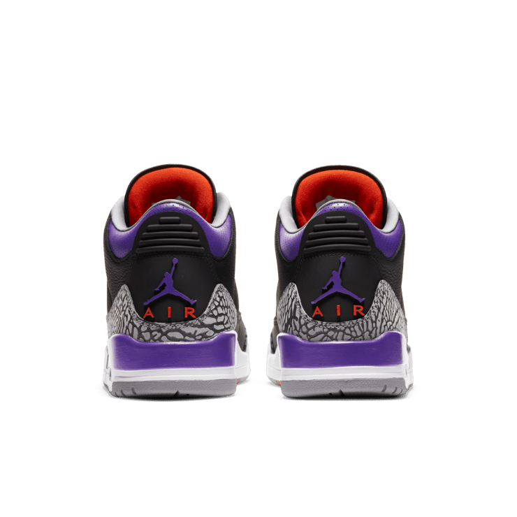 Air Jordan 3 Retro Black Court Purple Angle 3