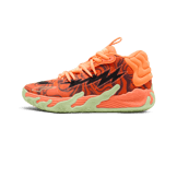 PUMA x LAMELO BALL MB.03 Halloween Basketball in Fluro Orange Pes/Black (GS) Angle 1