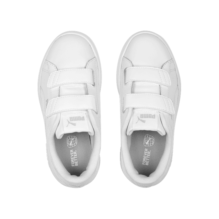 Puma Smash 3.0 Leather Velcro Little Kid 'White' Angle 2