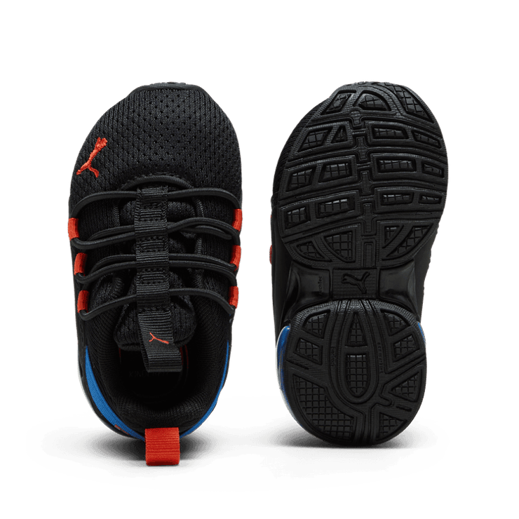 PUMA Axelion M in Black/Redmazing/Hyperlink Blue (TD) Angle 0