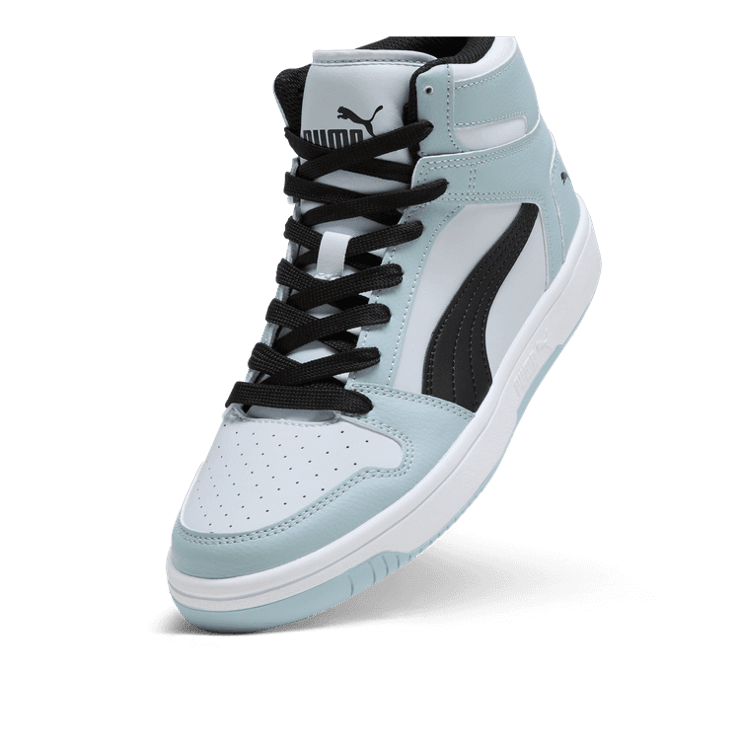 PUMA Rebound LayUP SL Sneakers in Silver Mist/Black/Frosted Dew Angle 2