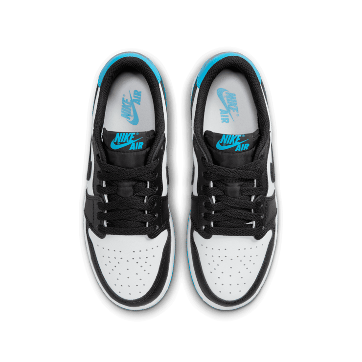 Air Jordan 1 Retro Low OG Black Dark Powder Blue (GS) Angle 1