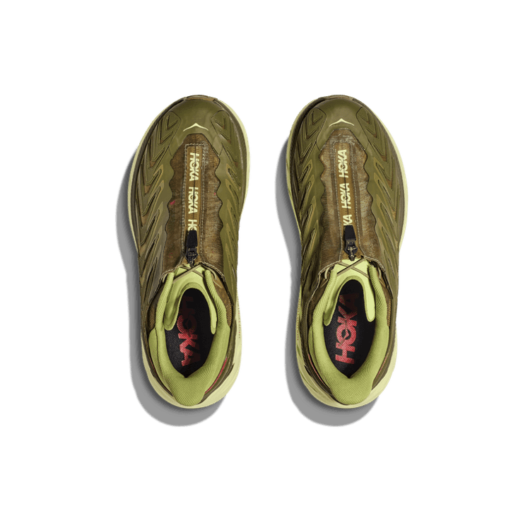 Hoka One One Project Clifton 'Avocado Dark Citron' Angle 0