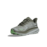 Hoka One One Clifton 9 'Olive Haze Mercury' Angle 1
