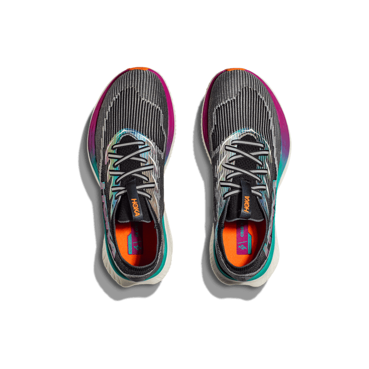 Hoka One One Cielo X1 Black Electric Aqua Angle 0