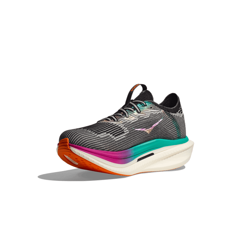 Hoka One One Cielo X1 Black Electric Aqua Angle 1