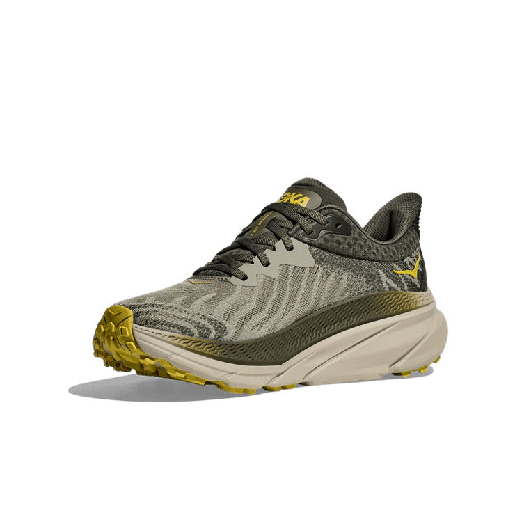 Hoka One One Challenger 7 Versatile Olive Haze Forest Cover Angle 1