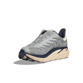 Hoka One One Project Clifton Knitted Running Grey Beige Angle 1