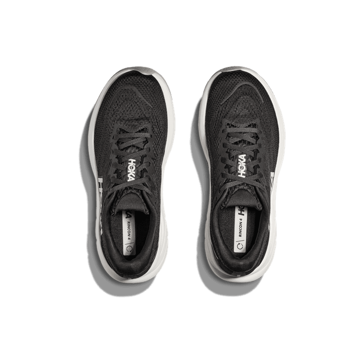 Hoka One One Rincon 4 Wide Black White Angle 0