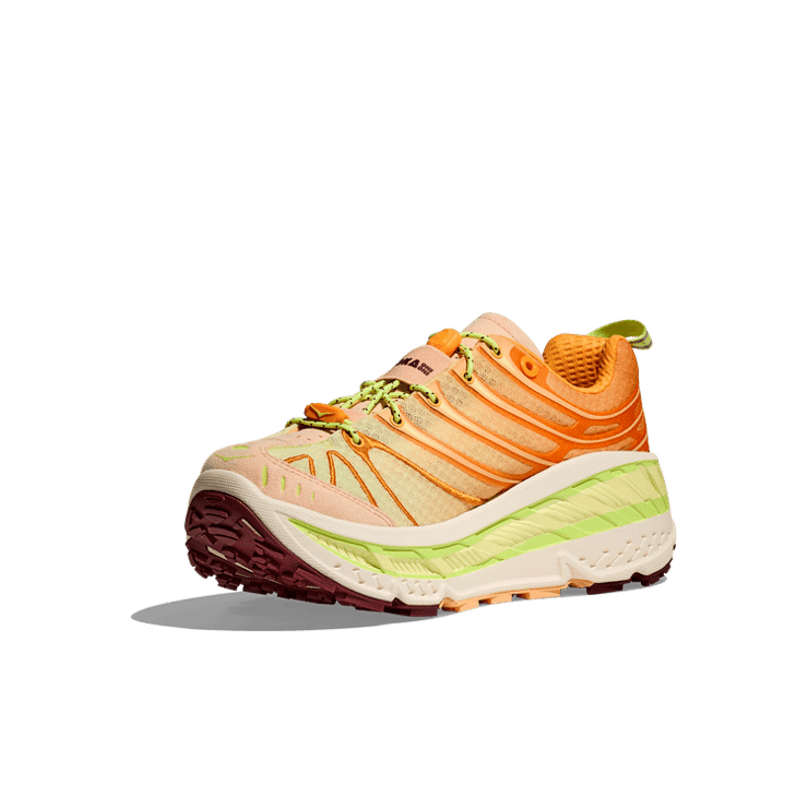 Hoka One One Stinson EVO OG Solar Flare Cantaloupe Angle 1