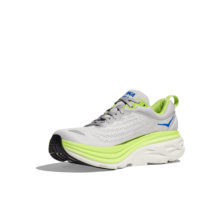 Hoka One One Bondi 8 Stardust lettuce Angle 1