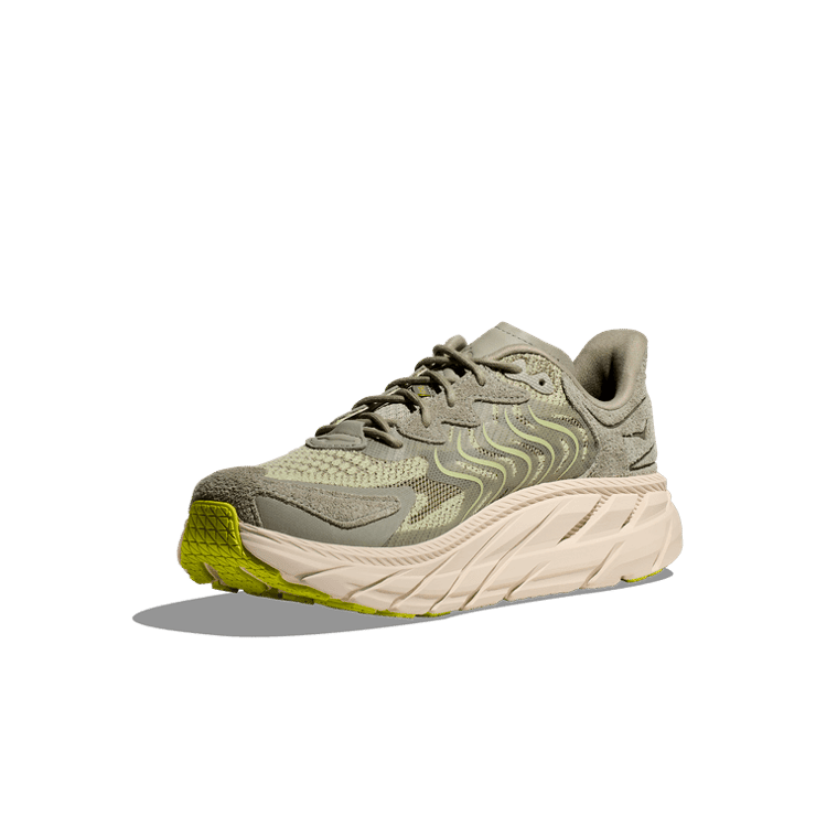 Hoka One One Clifton LS Barley Oat Milk Angle 1