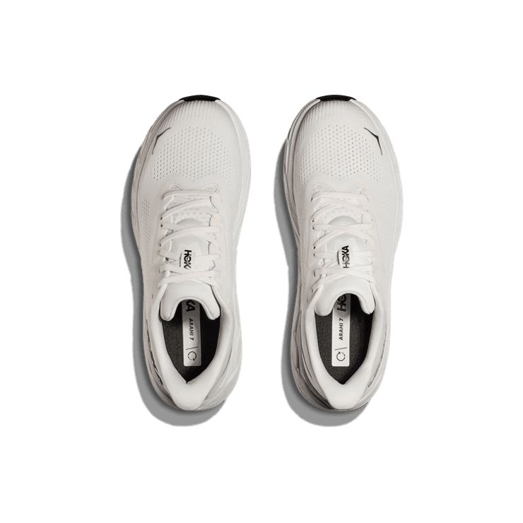 Hoka One One Arahi 7 2E Wide Blanc De Blanc Steel Wool Angle 0