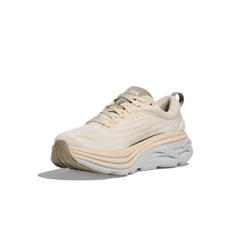 Hoka One One Bondi 8 Oat Milk Barley Angle 1