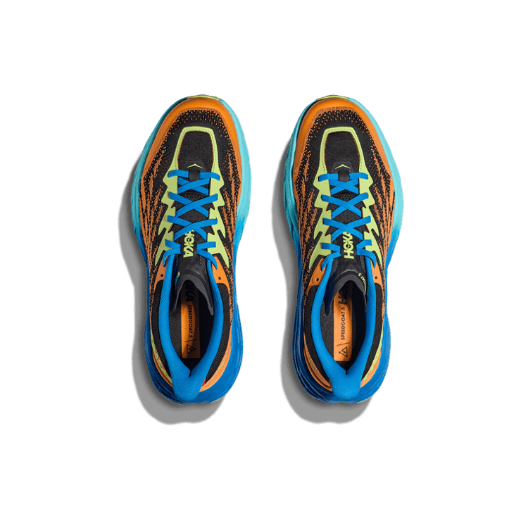 Hoka One One Speedgoat 5 Solar Flare Diva Blue Angle 0