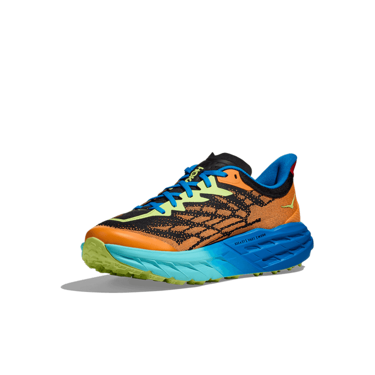 Hoka One One Speedgoat 5 Solar Flare Diva Blue Angle 1