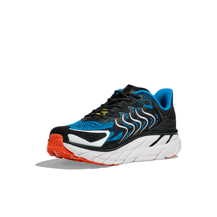 Hoka One One Clifton LS Black Diva Blue Angle 1