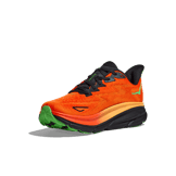 Hoka One One Clifton 9 Flame Vibrant Orange Angle 1