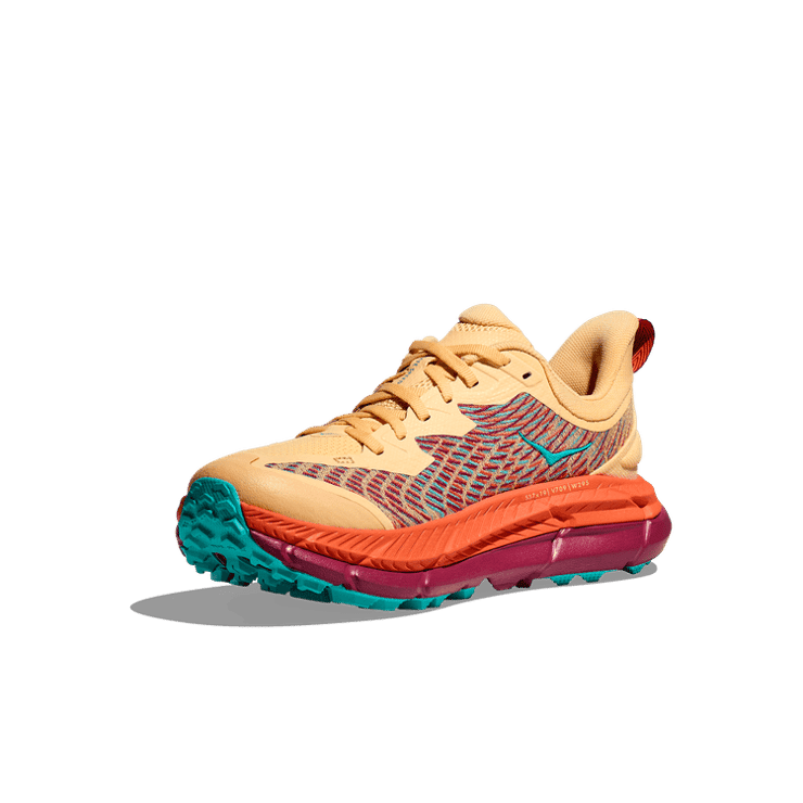 Hoka One One Mafate Speed 4 Orange Teal Angle 1