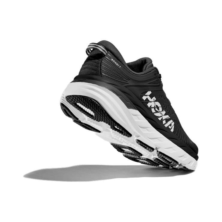 Hoka One One Bondi 7 Black White Angle 2