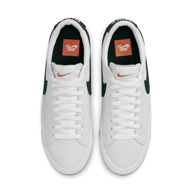 Nike SB Zoom Blazer Low GT Orange Label White Pro Green Angle 1