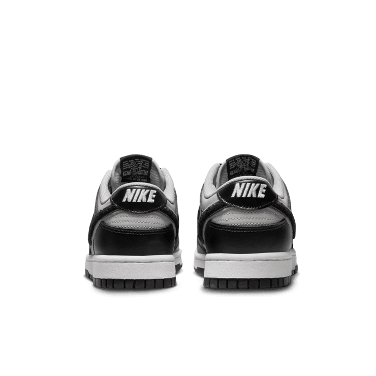 Nike Dunk Low Chenille Swoosh Black Grey Angle 3