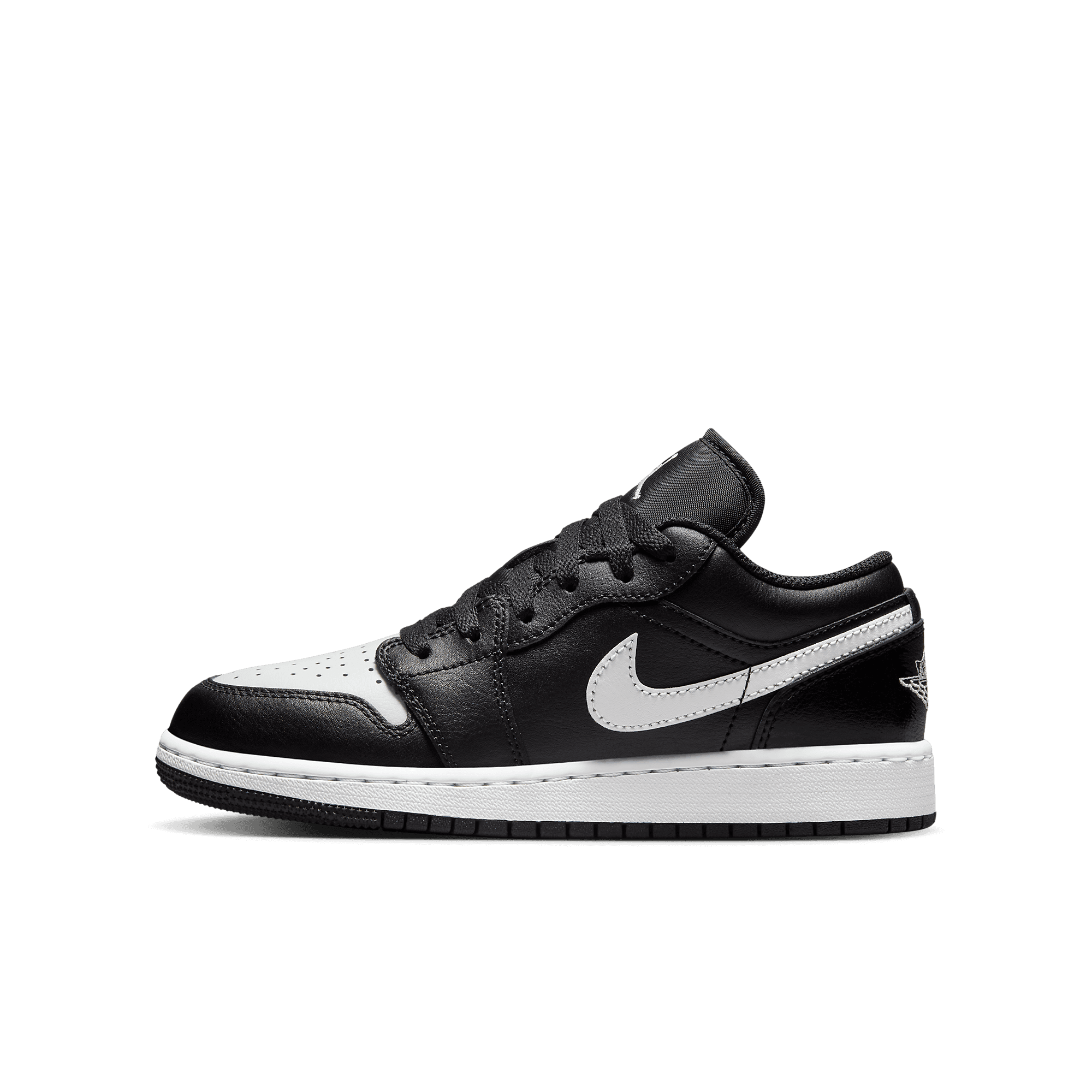black and white aj 1 low