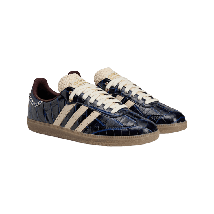adidas Samba Wales Bonner Croc Navy Angle 1