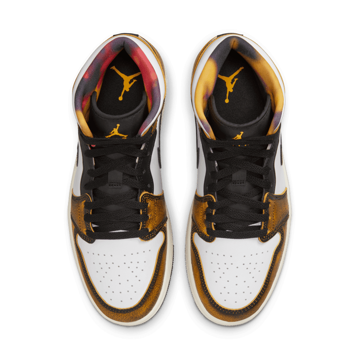 Air Jordan 1 Mid SE Wear Away Black Taxi Angle 1