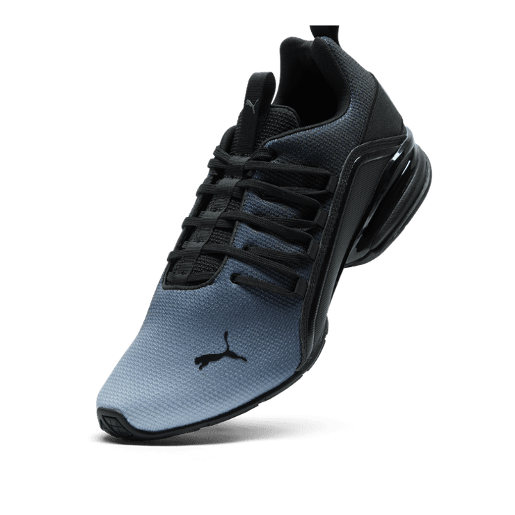 PUMA Axelion Fade 2 Running Sneakers in Cool Mid Grey/Black Angle 2