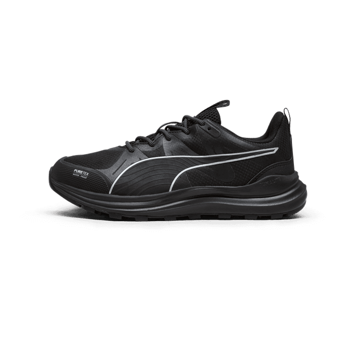 PUMA Reflect Lite Trail PTX in Black/Silver/Cool Dark Grey Angle 1