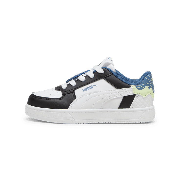 PUMA x TROLLS Caven 2.0 Sneakers in Black/White/Blue Horizon (PS) Angle 1