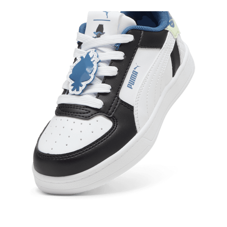 PUMA x TROLLS Caven 2.0 Sneakers in Black/White/Blue Horizon (PS) Angle 2