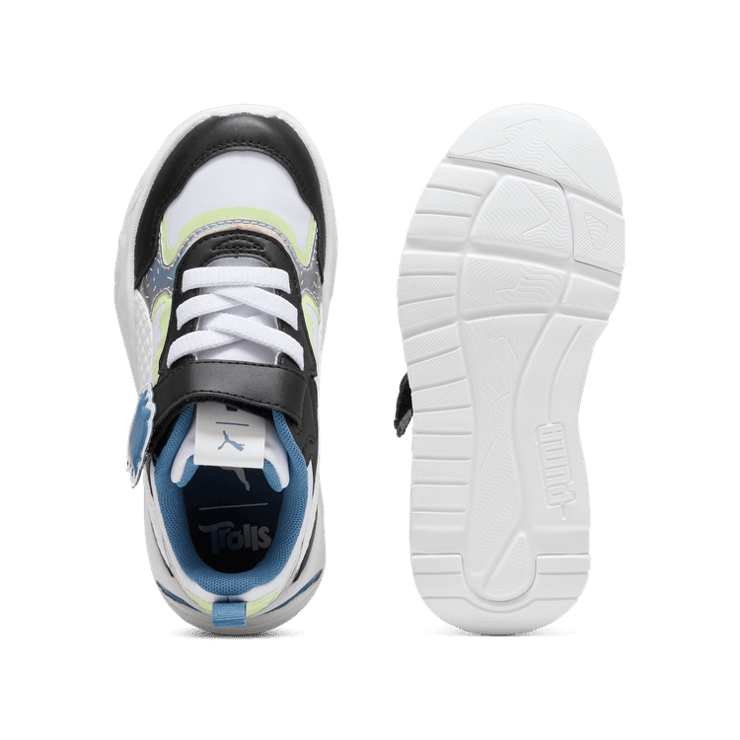 PUMA x TROLLS Trinity Sneakers in White/Black/Cool Cucumber (PS) Angle 0