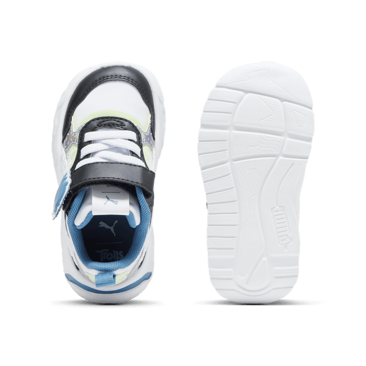 PUMA x TROLLS Trinity s' Sneakers in White/Black/Cool Cucumber (TD) Angle 0