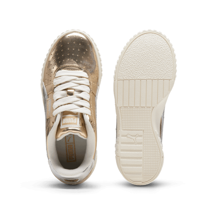 PUMA Cali Mixed Metals Sneakers in Gold/Silver/Black (GS) Angle 0