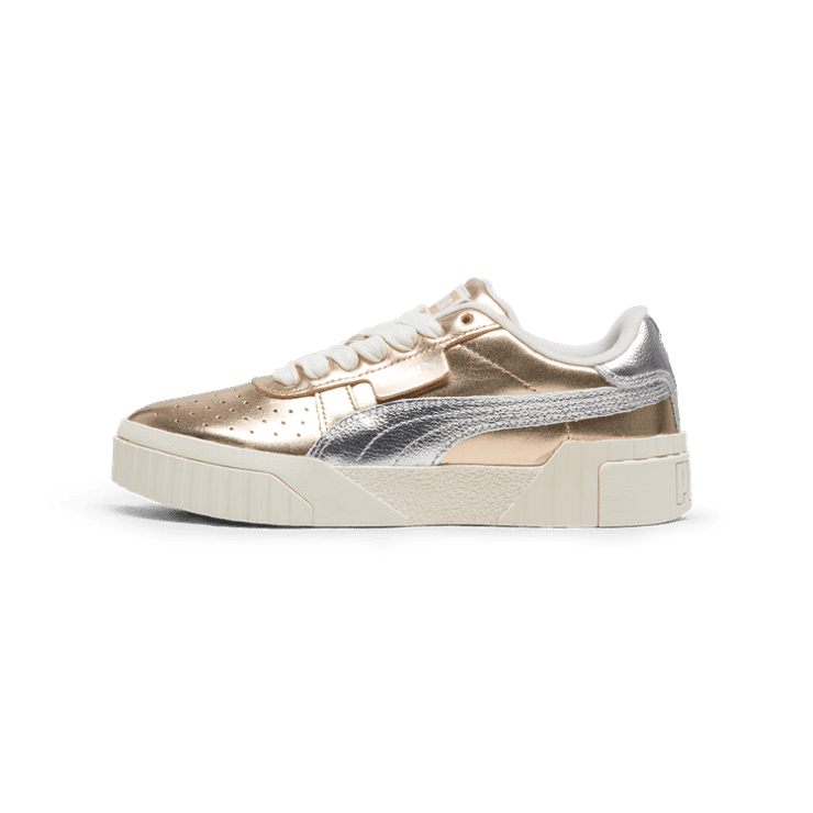 PUMA Cali Mixed Metals Sneakers in Gold/Silver/Black (GS) Angle 1