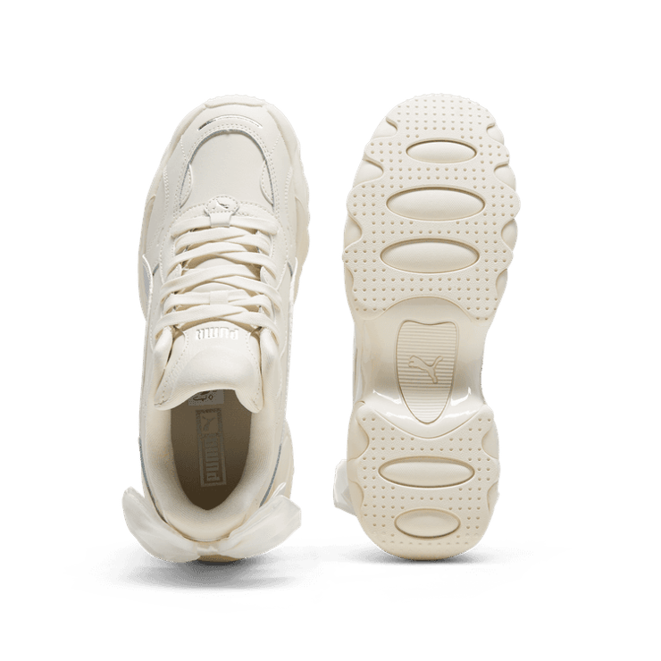 PUMA Pulsar Wedge Bowknot Sneakers in Frosted Ivory/Silver Angle 0