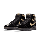 Air Jordan 1 Retro High Black Metallic Gold Angle 2