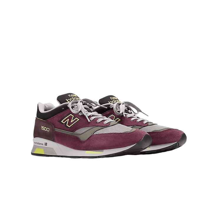New Balance 1500 Made in UK Purple Neon Yellow Angle 2