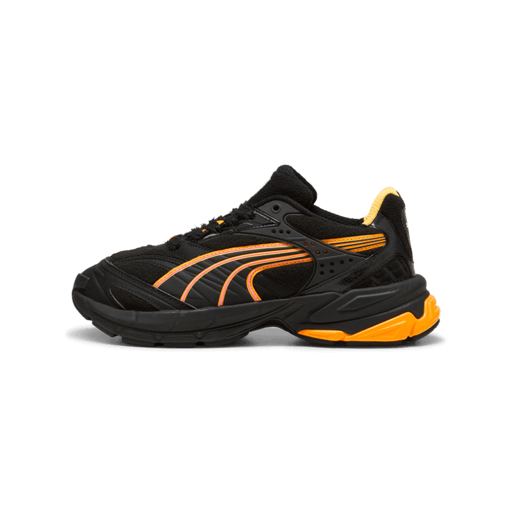 PUMA Scuderia Ferrari Neon Energy Velophasis Sneakers in Black Angle 1