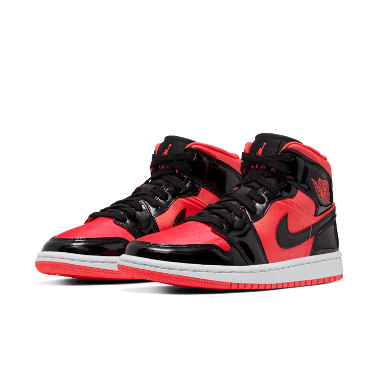 Jordan 1 Mid Hot Punch Black (W) Angle 2