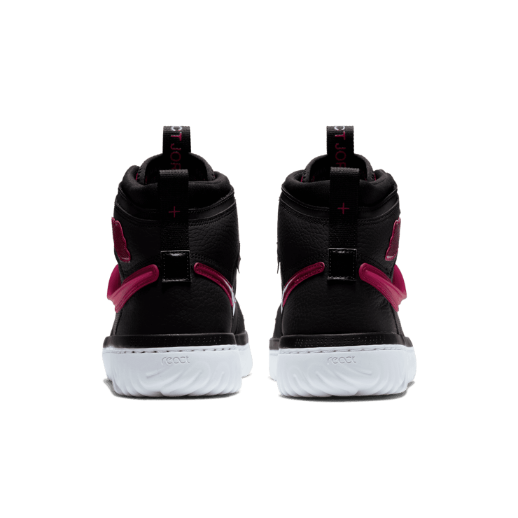 Jordan 1 High React Black Noble Red Angle 3