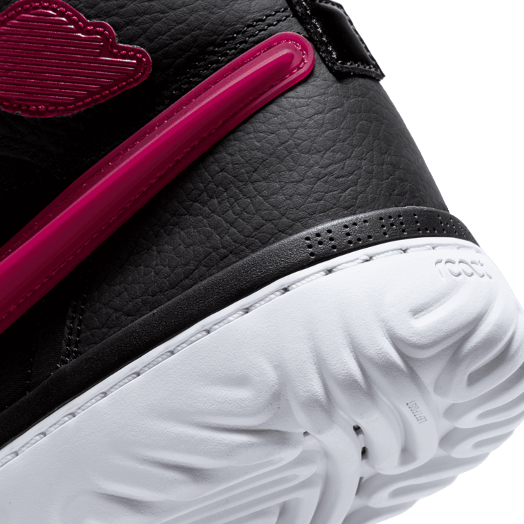 Jordan 1 High React Black Noble Red Angle 6