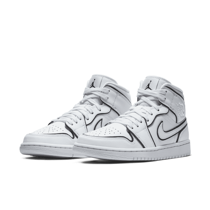 Jordan 1 Mid Iridescent Reflective White (W) Angle 2